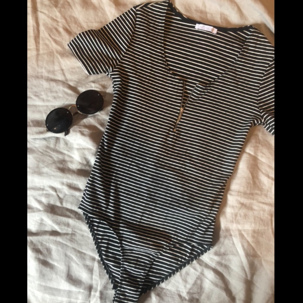 ZARA Striped Bodysuit (S)